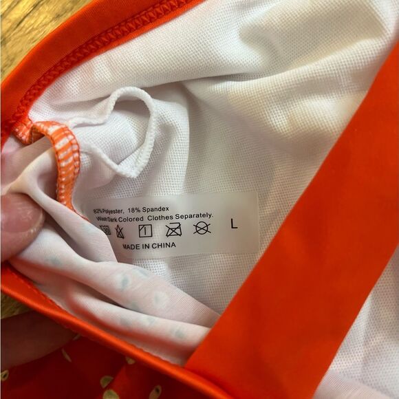 Ethnic print vibrant multi color shoulder ties one piece swimsuit - Picture 3 of 4